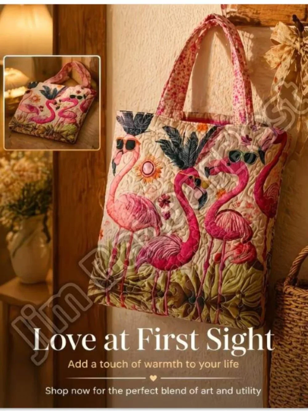 So Cute!!  Pink Flamingo Bag - Never Used